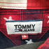 トミージーンズ tommy jeans 星柄 両フラップ チェックネルシャツ メンズ JPN:S
