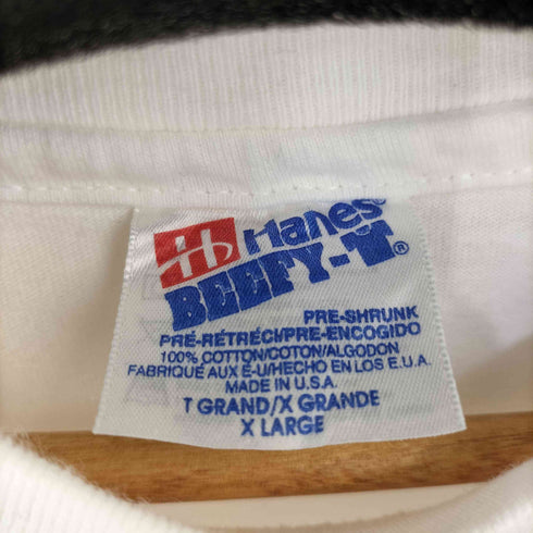 ヘインズ Hanes 90s USA製 シングルステッチ 両面プリント Tシャツ メンズ import:XL