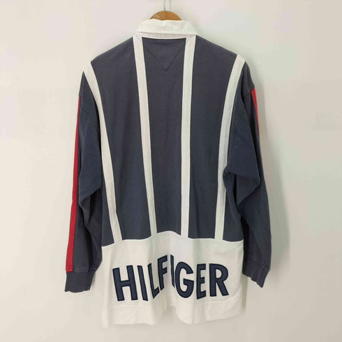 トミーヒルフィガー TOMMY HILFIGER ロゴ刺繍 ストライプラガーシャツ メンズ JPN:M