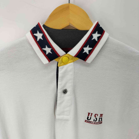 トミーヒルフィガー TOMMY HILFIGER 星条旗デザイン S/Sポロシャツ メンズ JPN:M