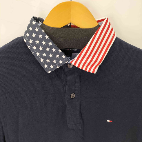 トミーヒルフィガー TOMMY HILFIGER 星条旗襟 S/Sポロシャツ メンズ JPN:M