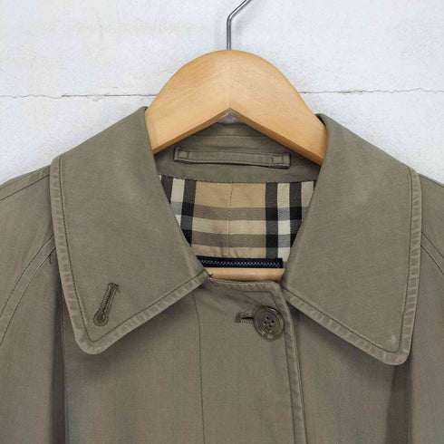 バーバリーズ BURBERRYS MADE IN ENGLAND 裏地ノヴァチェックステンカラーコート 玉虫 C100 レディース