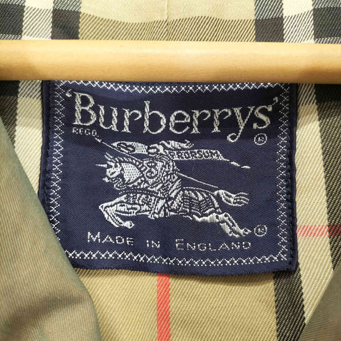 バーバリーズ BURBERRYS MADE IN ENGLAND 裏地ノヴァチェックステンカラーコート 玉虫 C100 レディース