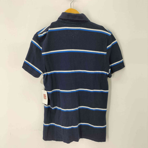トミーヒルフィガー TOMMY HILFIGER ロゴ刺繍 ボーダーポロシャツ メンズ JPN:M