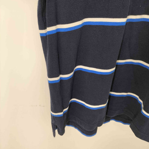 トミーヒルフィガー TOMMY HILFIGER ロゴ刺繍 ボーダーポロシャツ メンズ JPN:M