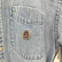 トミーヒルフィガー TOMMY HILFIGER エンブレム刺繍 長袖ボタンダウンデニムシャツ メンズ JPN:L