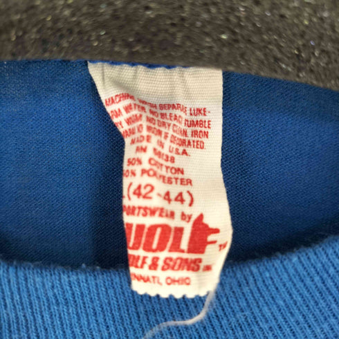 H.Wolf&Sons 80s USA製 シングルステッチ プリント Tシャツ メンズ import:L