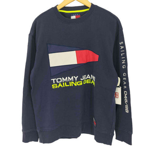 トミージーンズ tommy jeans 別注 SAILING GEAR フラッグ刺繍 クルーネックスウェット メンズ JPN:M