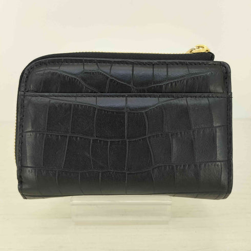 LEATHER JEWELS クロコ型押し二つ折りレザー財布 レディース