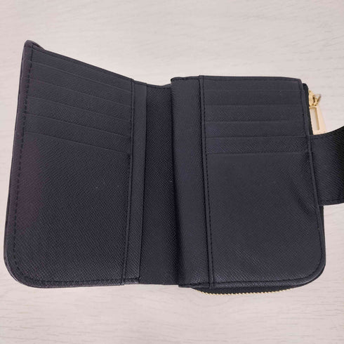 LEATHER JEWELS クロコ型押し二つ折りレザー財布 レディース