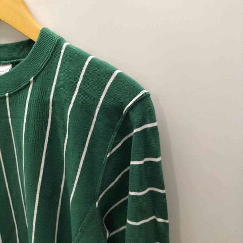 チャンピオン Champion 刺繍タグ REVERSE WEAVE T-SHIRT HEAVY WEIGHT JERSEY リバースウィーブ ストライプ カットソー ロンT 袖目付き メンズ import:M