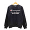 チャンピオン Champion 黒単 復刻 AUTHENTIC AMERICAN メッシュ ロゴ プリント スウェット 裏起毛 袖目付き メンズ import:L