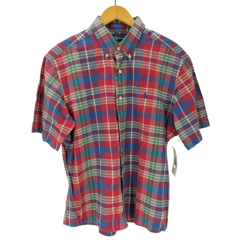 ラルフローレン RALPH LAUREN CLASSIC FIT マドラスチェック 半袖ボタンダウンシャツ メンズ JPN:L
