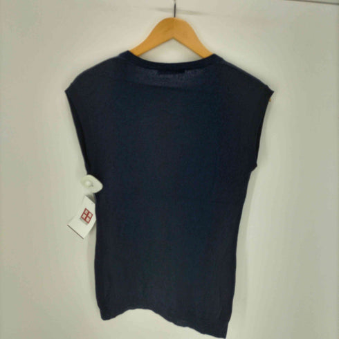 ラコステ LACOSTE ロゴ刺繍 シルク カシミヤ Vネックニットベスト レディース JPN:40