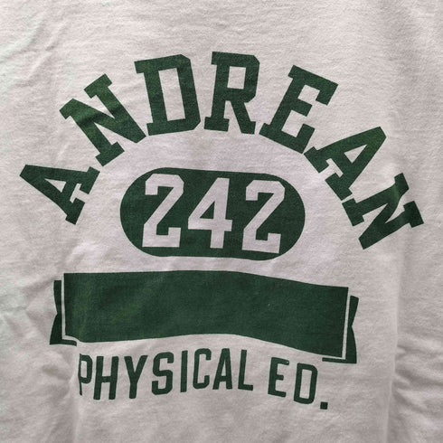 チャンピオン Champion ANDREAN アンドリアン カレッジプリント ナンバリング 242 リバーシブル ダブルフェイス ラガーシャツ ロンT 七分袖 袖目付き メンズ