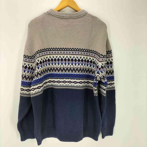 ビューティーアンドユースユナイテッドアローズ BEAUTY & YOUTH UNITED ARROWS パネルジャガードクルーネックニット メンズ JPN:XL
