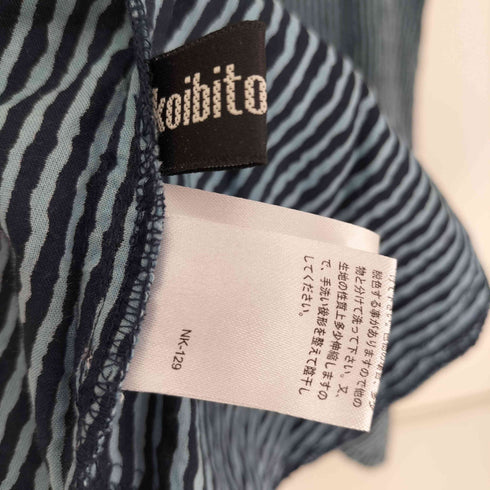 コイビトミサキ koibito misaki 25SS ストライプ柄 胸元 ピンタック チュニック レディース M~L