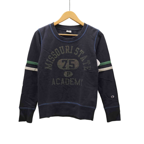 チャンピオン Champion MISSOURI STATE ミズーリ ナンバリング75 カレッジ プリント スウェット 裏起毛 袖目付き レディース import:M