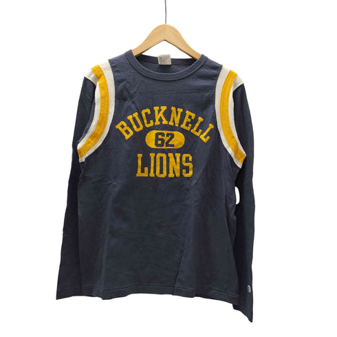 チャンピオン Champion PROCESSED SPORTSWEAR 復刻 小文字ランタグ BUCKNELL バックネル ナンバリング 62 カレッジプリント リブ切替 カットソー ロンT 袖目付き メンズ import:M