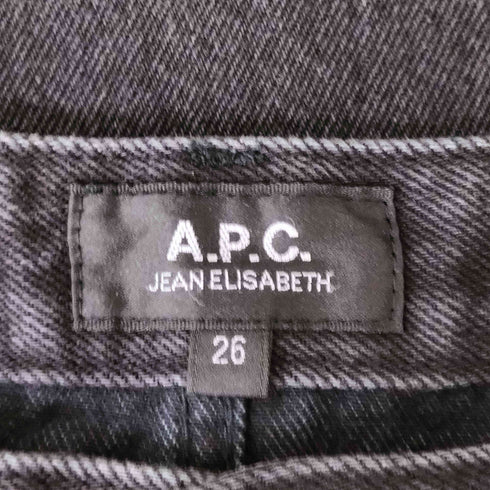 アーペーセー A.P.C. JEAN ELISABETH ブラックバギーデニム メンズ 26