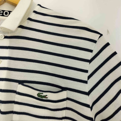 ラコステ LACOSTE ロゴ刺繍 ボーダーポロシャツ メンズ 4