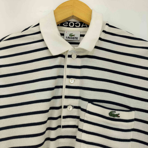 ラコステ LACOSTE ロゴ刺繍 ボーダーポロシャツ メンズ 4
