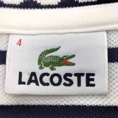 ラコステ LACOSTE ロゴ刺繍 ボーダーポロシャツ メンズ 4