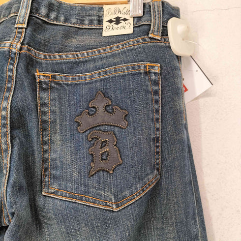 BILL WALL DENIM MADE IN USA フレアデニムパンツ エンブレム Y2K レディース US:26-27