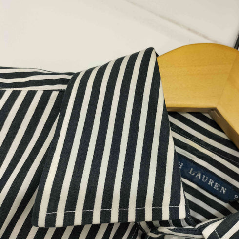 ラルフローレン RALPH LAUREN ストライプ柄 ポニー刺繍 ロングスリーブシャツ レディース JPN:9号
