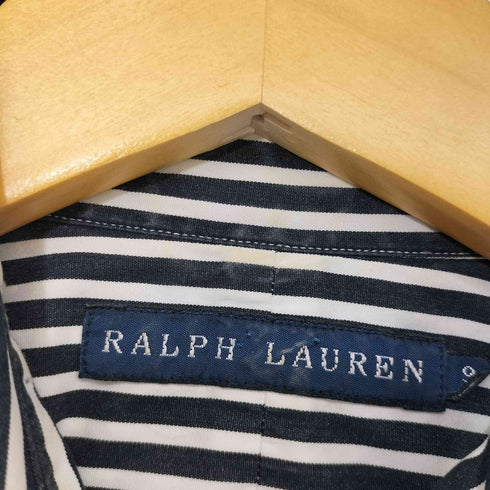 ラルフローレン RALPH LAUREN ストライプ柄 ポニー刺繍 ロングスリーブシャツ レディース JPN:9号
