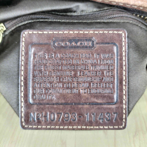コーチ COACH レザー切替シグネチャーロゴキャンバスショルダーバッグ レディース