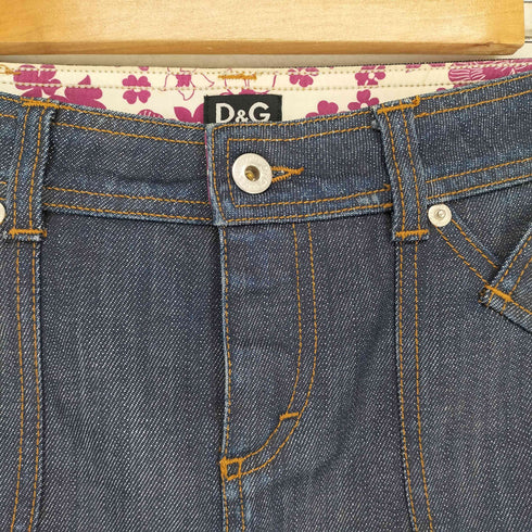 ディーアンドジードルチェアンドガッバーナ D&G DOLCE&GABBANA 00S Y2K ポケットデザインデニムミニスカート レディース 25