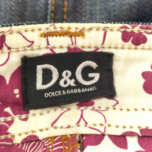 ディーアンドジードルチェアンドガッバーナ D&G DOLCE&GABBANA 00S Y2K ポケットデザインデニムミニスカート レディース 25
