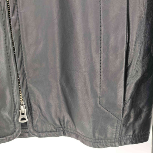 シャマ shama 牛革 ダブルジップ シングルライダースジャケット メンズ 38