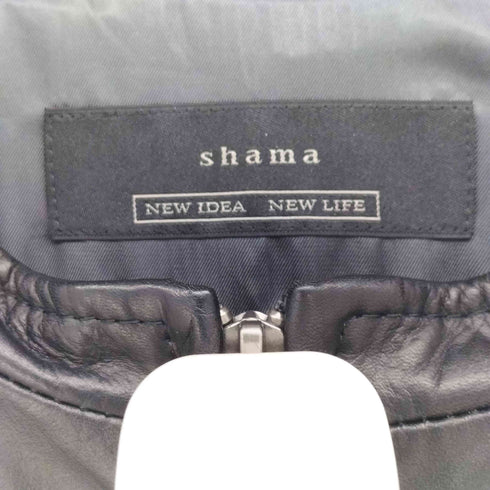 シャマ shama 牛革 ダブルジップ シングルライダースジャケット メンズ 38