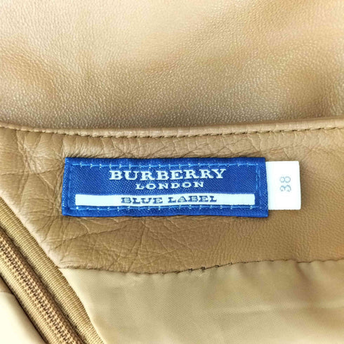 バーバリーブルーレーベル BURBERRY BLUE LABEL レザースカート レディース 38