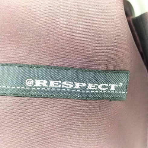 RESPECT 玉虫 ストライプ 2Bテーラードジャケット+ベスト+パンツ 3ピース セットアップ メンズ 胸囲92 胴囲76 身長170 ウエスト79cm