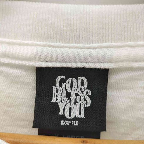 イグザンプル EXAMPLE GOD BLESS YOU 両面プリント クルーネックTシャツ メンズ JPN:XL