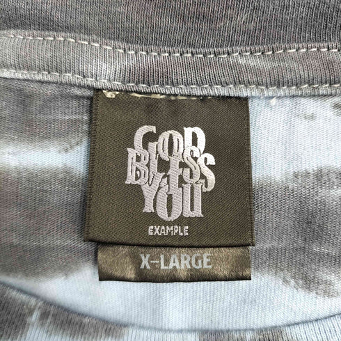 イグザンプル EXAMPLE GOD BLESS YOU タイダイ プリントクルーネックTシャツ メンズ JPN:XL