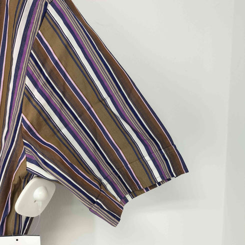 サルヴァトーレフェラガモ Salvatore Ferragamo ストライプ 半袖シャツ メンズ JPN:M