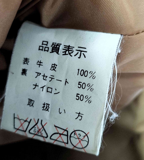韓国製 比翼 カウレザージャケット レディース 11