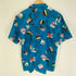 castaways トルコ製 総柄 写真 フォト プリント S/S アロハ シャツ メンズ L