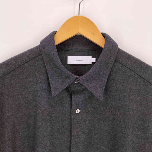 グラフペーパー Graphpaper 24AW Wool Smooth Flannel Oversized Regular Collar Shirt メンズ JPN:1