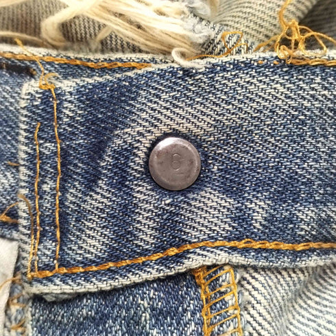 リーバイス Levis 70s 66前期 ボタン裏6 バックポケット裏ステッチシングル ボタンフライデニムパンツ メンズ