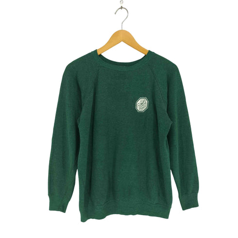 チャンピオン Champion 70S バータグ 脇下ガゼット ラバープリントラグランスウェット メンズ L