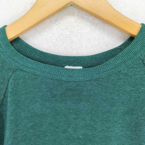 チャンピオン Champion 70S バータグ 脇下ガゼット ラバープリントラグランスウェット メンズ L