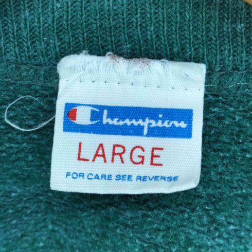 チャンピオン Champion 70S バータグ 脇下ガゼット ラバープリントラグランスウェット メンズ L