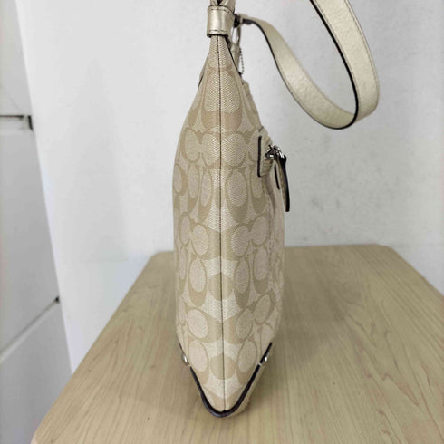 コーチ COACH シグネチャーロゴオールレザーショルダーバッグ レディース