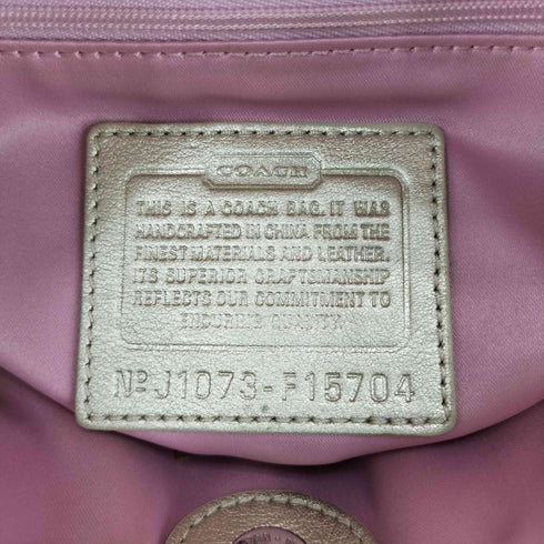 コーチ COACH シグネチャーロゴオールレザーショルダーバッグ レディース