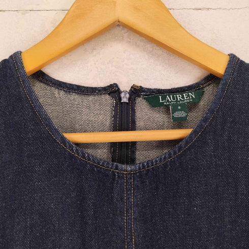 ローレンラルフローレン LAUREN RALPH LAUREN デニムノースリーブワンピース レディース S